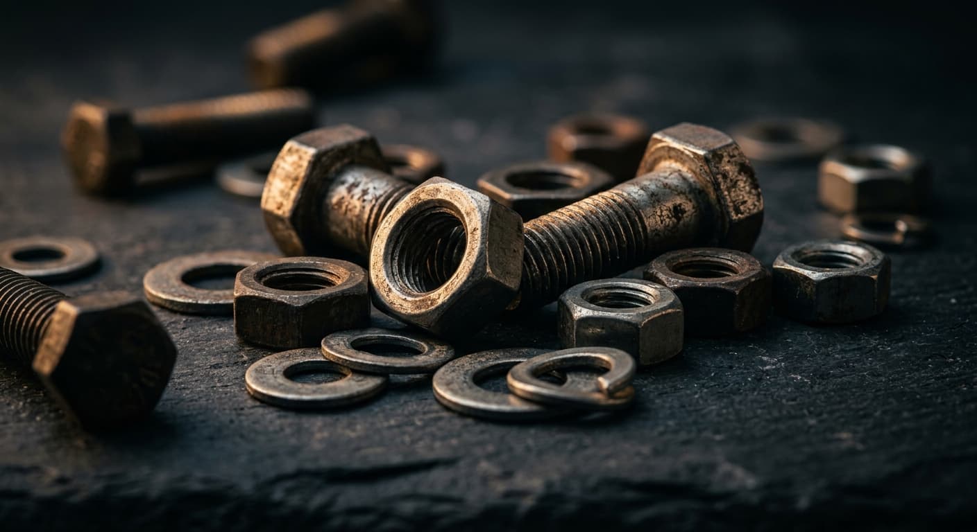 Industrial hardware close-up